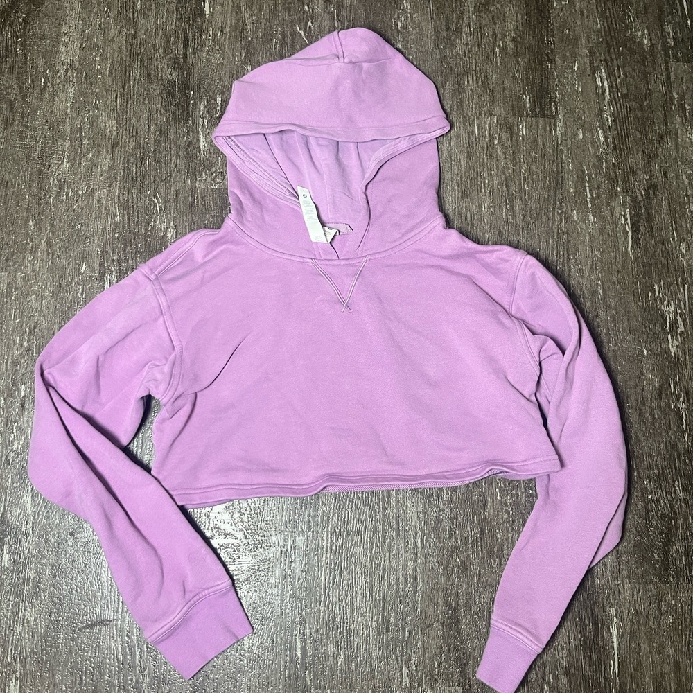 Lululemon Hoodie Cropped Women Wisteria Purple Size 4